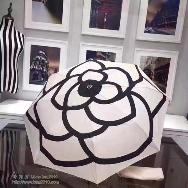 CHANEL香奈兒傘 亞太專櫃最新款 山茶花 全自動UV晴雨傘 防紫外線  zm1001